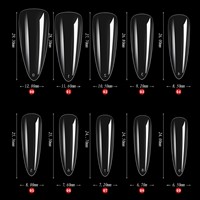 Nouvelles extensions d'ongles carrées transparentes en plastique, ultra-fines, sans couture, pré-conçues, amovibles, en boîte
