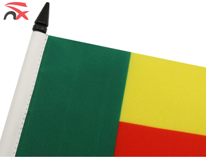 Precio al por mayor de alta calidad pequeño Mini <span class=keywords><strong>Benin</strong></span> escritorio <span class=keywords><strong>bandera</strong></span> Mesa Oficina banderas escritorio banderas con soporte - Product Image 2