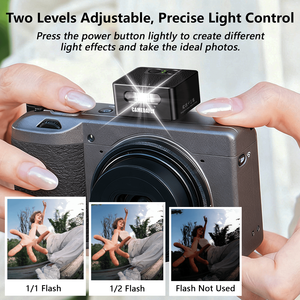 แฟลชกล้องมินิ CF3 อลูมิเนียมอัลลอยด์ระดับมืออาชีพ ซิงค์ความเร็วสูง ควบคุมแสงได้หลากหลาย น้ำหนักเบาเพียง 28 กรัม พกพาสะดวก - Product Image 3