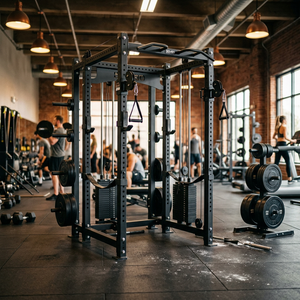 Smith Machine Commerciale <span class=keywords><strong>Life</strong></span> Fitness Premium 80x80 Tubo in Acciaio al Carbonio Elite Squat Rack <span class=keywords><strong>Combo</strong></span> Smith Machine Barra e Cuscinetti - Product Image 3
