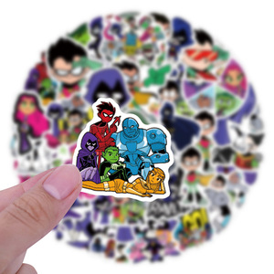 60 Pezzi Adesivi PVC Graffiti dei Teen Titans per Valigie e Borracce, Impermeabili, Decorazioni per la Casa, Vendita all'Ingrosso - Product Image 3