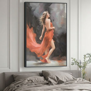 ภาพวาดสีน้ำมันบนผ้าใบลายภาพเหมือนผู้หญิงจาก Original Art Factory สำหรับตกแต่งผนังบ้าน - Product Image 2
