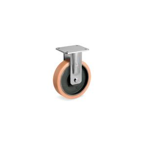 TELLURE ROTA - 638404 Vulkollan®Ruedas, Centro de hierro fundido, soporte fijo EE MHD-ancho de rueda 50mm, Ø 150 mm (Cant. 2) - Product Image 1