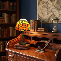 Lampe de table en verre teinté style vintage, motif personnalisé, pour projets en gros (maison, hôtel)