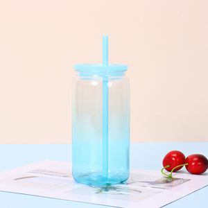 Hot Sale Clear 16oz Double Wall <b>Plastic</b> Mason Jar Cup with Lid Straw for Iced Coffee Cold Drink Party - Product Image 3