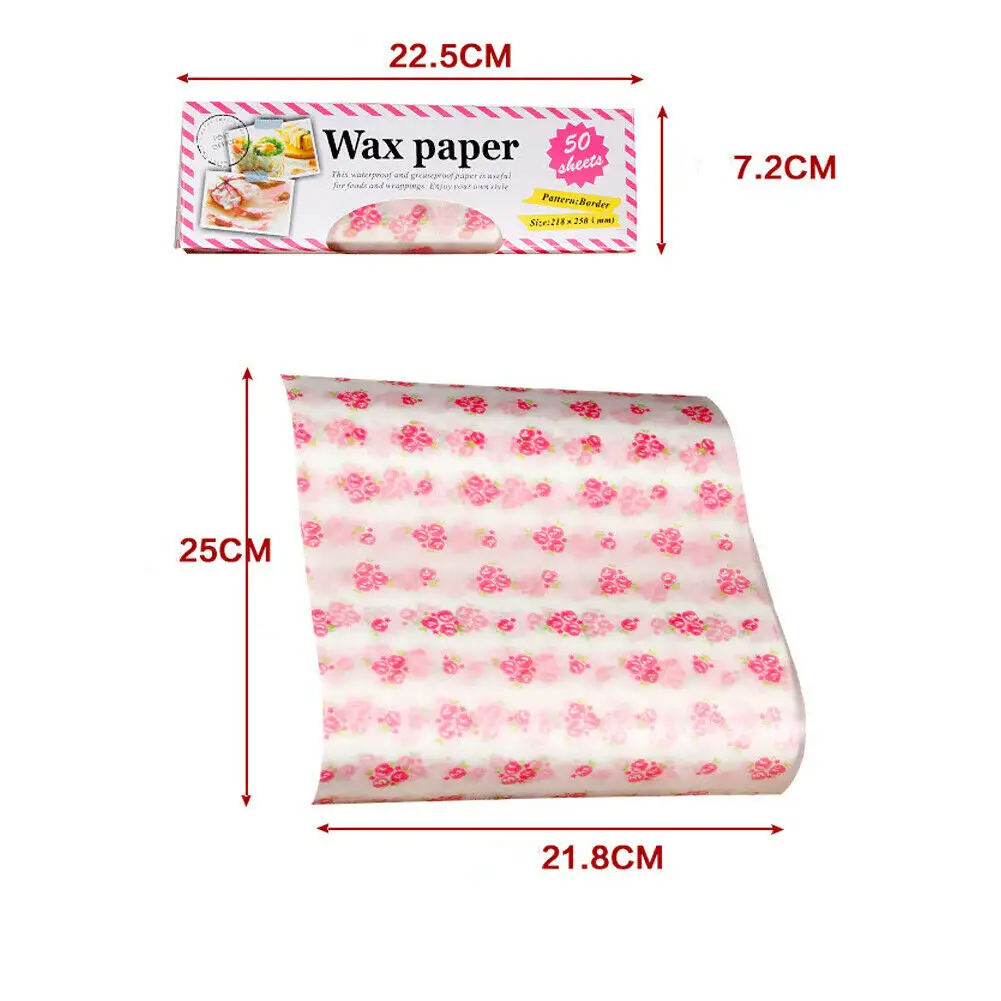 50 fogli di carta di riso glutinoso commestibile pratico zucchero candito carta da imballaggio torrone carta commestibile involucro di caramelle trasparente
