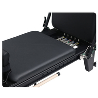 Máquina de Pilates Reformer Profesional de Aleación de Aluminio Negra, Plegable, Equipo Completo para el Hogar, EIGFOH PR003