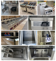 Friteuse à induction électrique commerciale pour frites, automatique, sans fumée, à bain d'huile ouvert, pour restaurants et hôtels
