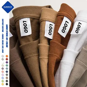 Bán Sỉ Áo Thun Nam Nữ Trễ Vai Logo Tùy Chỉnh Chất Lượng Cao 100% Cotton Áo Thun Ngoại Cỡ Trống