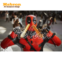 Costume de cosplay Deadpool sur mesure, ensemble d'accessoires de film pour festivals, y compris le haut &amp;   Robe de style anime