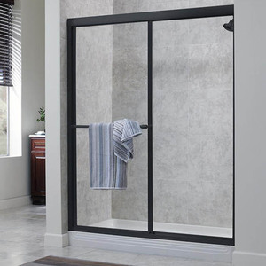 Portes de douche classiques, encadrées en noir, coupe forte à usage domestique, 1 pièce - Product Image 6
