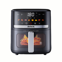 Friteuse à air numérique multifonctionnelle 1350W avec réglage du temps et de la température, tube chauffant en acier inoxydable, cuisson sans huile