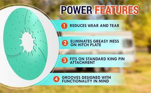 Placa de Lubricación para Quinta Rueda PP + Disco de Polvo Lubricante para <span class=keywords><strong>Remolque</strong></span> RV - Product Image 6