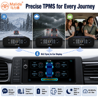 Sistema TPMS Solar Integrado, Sensor de Presión de Neumáticos con Pantalla Solar, Datos en Tiempo Real a través de Aplicación BLE para Automóviles, Camiones y Autocaravanas, de Fábrica OEM