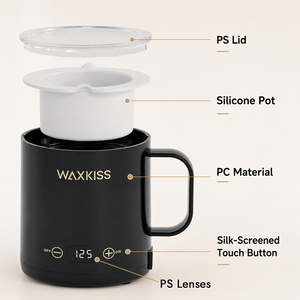 New Arrival 110ml Portable Hair removal Wax <b>Heater</b> Patented Small despilatory Wax Warmer with Digital Display for Beginners - Product Image 6