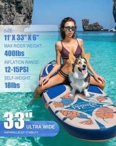 Planche de SUP personnalisée OEM, fabrication directe, 11'*33''*6'', planche de <span class=keywords><strong>paddle</strong></span> <span class=keywords><strong>gonflable</strong></span>, planche de surf, jeux aquatiques, planche de SUP souple - Product Image 4