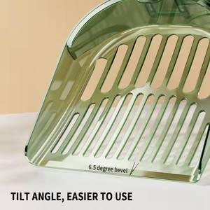 Caja de arena ajustable para gatos y gatitos con logotipo personalizado, pala de limpieza, pala de plástico con pequeños agujeros de tamiz - Product Image 4