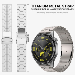 สายนาฬิกาโลหะไทเทเนียมแท้ลายไอรอนแมน ขนาด 22 มม. ใช้ได้กับ Huawei Watch GT2e GT3 รุ่นที่ 3 พร้อมจี้ตกแต่ง - Product Image 4