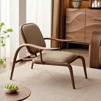 Fauteuil en bois massif, chaise de loisirs individuelle pour la maison, fauteuil de salon de luxe léger pour villa