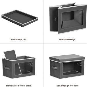 Foldable Storage Box for Household Organizer for Clothes Toys <b>Fabric</b> <b>Wardrobe</b> Clothes Bin Foldable Cloth Storage Box - Product Image 2