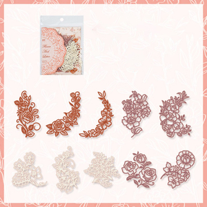 สมุดโน้ตซีรีส์ดรีม ลายดอกไม้ แบบเจาะรู สำหรับตกแต่ง DIY จำนวน 20 ชิ้น/แพ็ค แบบแผ่นหลวม - Product Image 6