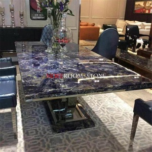Muebles de Sala de Estar de Lujo, Mesa de Granito Azul Bahina con Piedras Semipreciosas en Dubái - Product Image 6