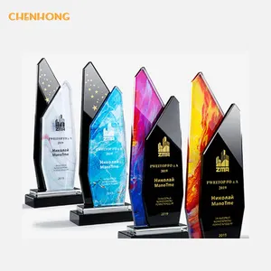 Produttore professionale personalizzato K9 materiale di cristallo trofeo di vetro premio cristallo stampa a colori di alta qualità