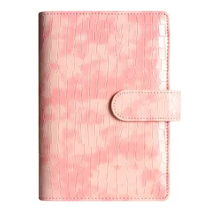 Taccuino all'ingrosso 6 anelli a spirale Business Planner lavoro Agenda Budget Binder in pelle di coccodrillo colore pelle di coccodrillo A6 legante