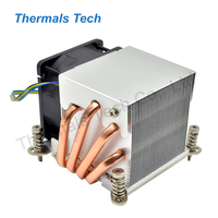 Vente en gros dissipateur de chaleur caloduc à base en aluminium avec ventilateur pour refroidisseur de processeur LGA 2011
