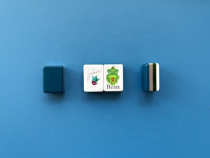 Juego de Fichas de Mahjong Americanas de Acrílico de Lujo, 160 Piezas, Diseño Retro Art Deco, Color Azul Marino, Fichas Profesionales para Noches de Juego - Product Image 4