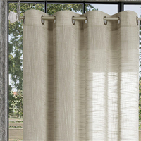Xinlan Rideau de fenêtre de qualité supérieure Design de luxe Chambre à coucher Salon Rideau en lin mélangé