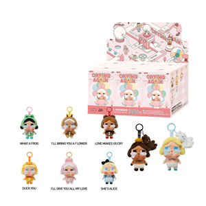 100% Authentique Original Popmart CRY BABY Crying <span class=keywords><strong>Again</strong></span> Series - Peluche en vinyle avec visage, boîte mystère, jouets en peluche, porte-clés pour cadeau - Product Image 1