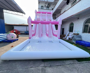 Toboggan aquatique gonflable commercial en PVC pour adultes, grande piscine gonflable, jeux gonflables pour enfants et adultes - Product Image 1