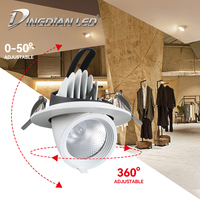Dingdian LED 12W/20W/30W/35W Cob Elephant Trunk Spotlight Intérieur chambre 360 Réglable Anti-éblouissement Plafond LED Spotlight