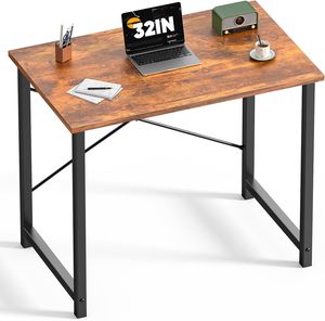 Escritorio de Computadora Ergonómico Plegable Modular Multifuncional con Estantería, Ahorro de Espacio - Escritorio de Estudio junto a la Cama, Diseño Moderno con Marco de Metal - Product Image 1