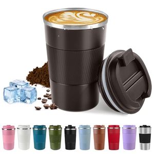 Mug de voyage en acier inoxydable à isolation sous vide, tasse à café réutilisable anti-fuite avec couvercle - Garde les boissons chaudes et froides pendant des heures - Product Image 3