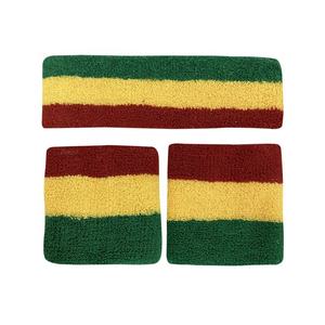 السائبة عصابة رياضية للرأس s 3 قطع العصابات مجموعة الرجال مخصص القطن مخطط عصابة رياضية للرأس و المعصم العصابات - Product Image 2