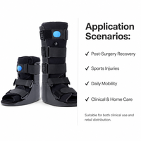 Botte de marche pneumatique médicale personnalisée, étanche, avec protection pour la cheville, soutien pour les entorses, chaussures orthopédiques