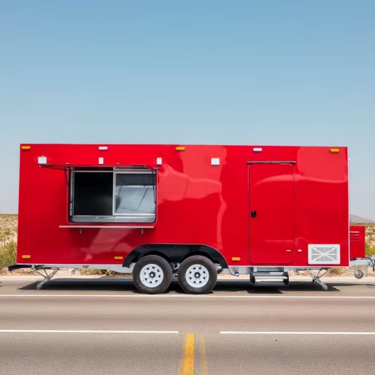 16ft Commercial Food Trailer Blue Air