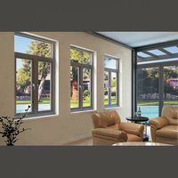 La última ventana abatible de aluminio de doble acristalamiento con función deslizante Precios competitivos y diseño de marco Ventanas exteriores