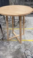 Sinofur table de récolte rustique en serpentin