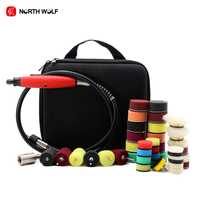 Kit de polissage portable pour voiture, mini, avec disques abrasifs grossiers de grain 3000, tampons de polissage pour correction de peinture, pour surface de voiture