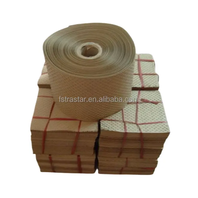 Cheap brown Kraft Paper mesh for colorful glass stone mosaic tile mounting