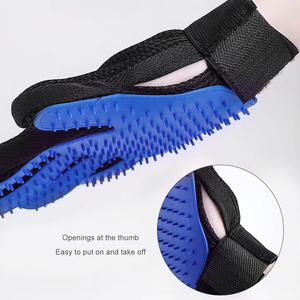 Guanti in <span class=keywords><strong>Silicone</strong></span> per la Rimozione dei Peli degli Animali Domestici, Guanto Delicato per la Toelettatura di Cani e Gatti, Spazzola per il Bagno con Massaggio - Product Image 2