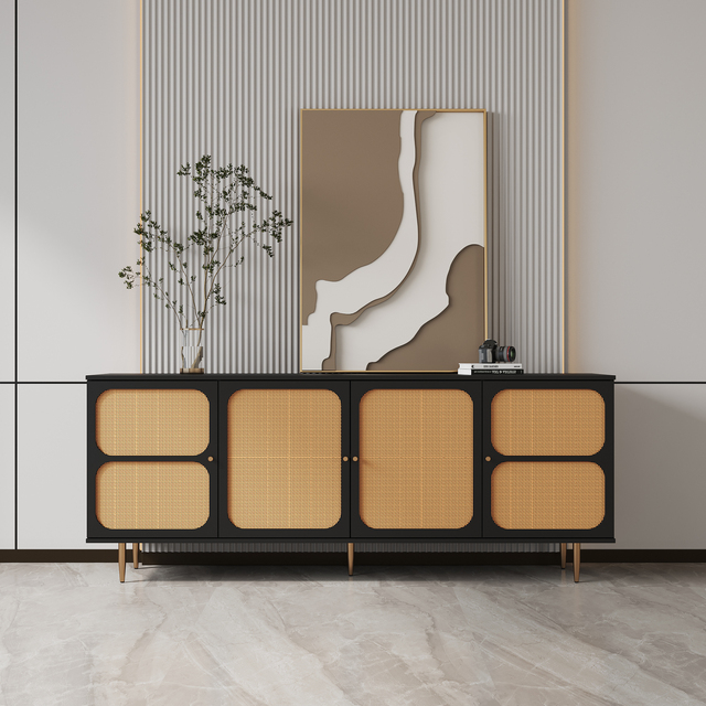 Rattan Black Meubles Tv Table Benches Cabinet White Modern Wooden Tv Stand Unit Cabinet Media Console Living Room