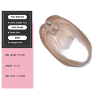Vente en gros de postiche à frange à pince à air ultra-mince en 3d avec une frange plate et naturelle pour femmes 100% extensions de cheveux humains