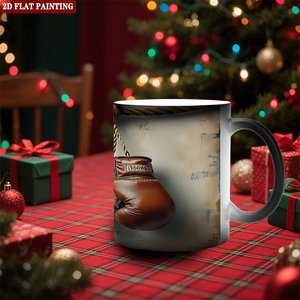 <b>Study</b> <b>Desk</b> Decorative Beverage Mug Frosted Black 11oz Ceramic Heat Sensitive Sublimation Cup - Product Image 2