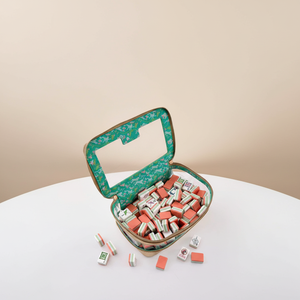 Set di Mahjong Americano in Acrilico Rosa e Arancione Stile <span class=keywords><strong>Sura</strong></span> con Motivo a Cavallo - Product Image 5