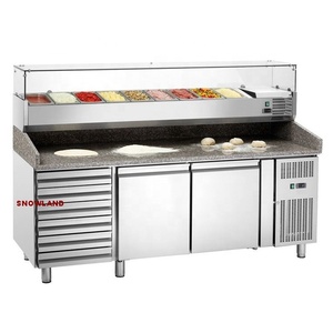 Bàn Chuẩn Bị Pizza Làm Lạnh Bằng Thép Không Gỉ Thương Mại 91 Inch Thiết Kế Mới Tủ Lạnh - Product Image 2