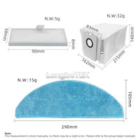 Hepa filtre vadrouille tampon sac à poussière adapté pour Cecotec Congas 7490 immortel/8290 immortel Robot aspirateur pièces de rechange